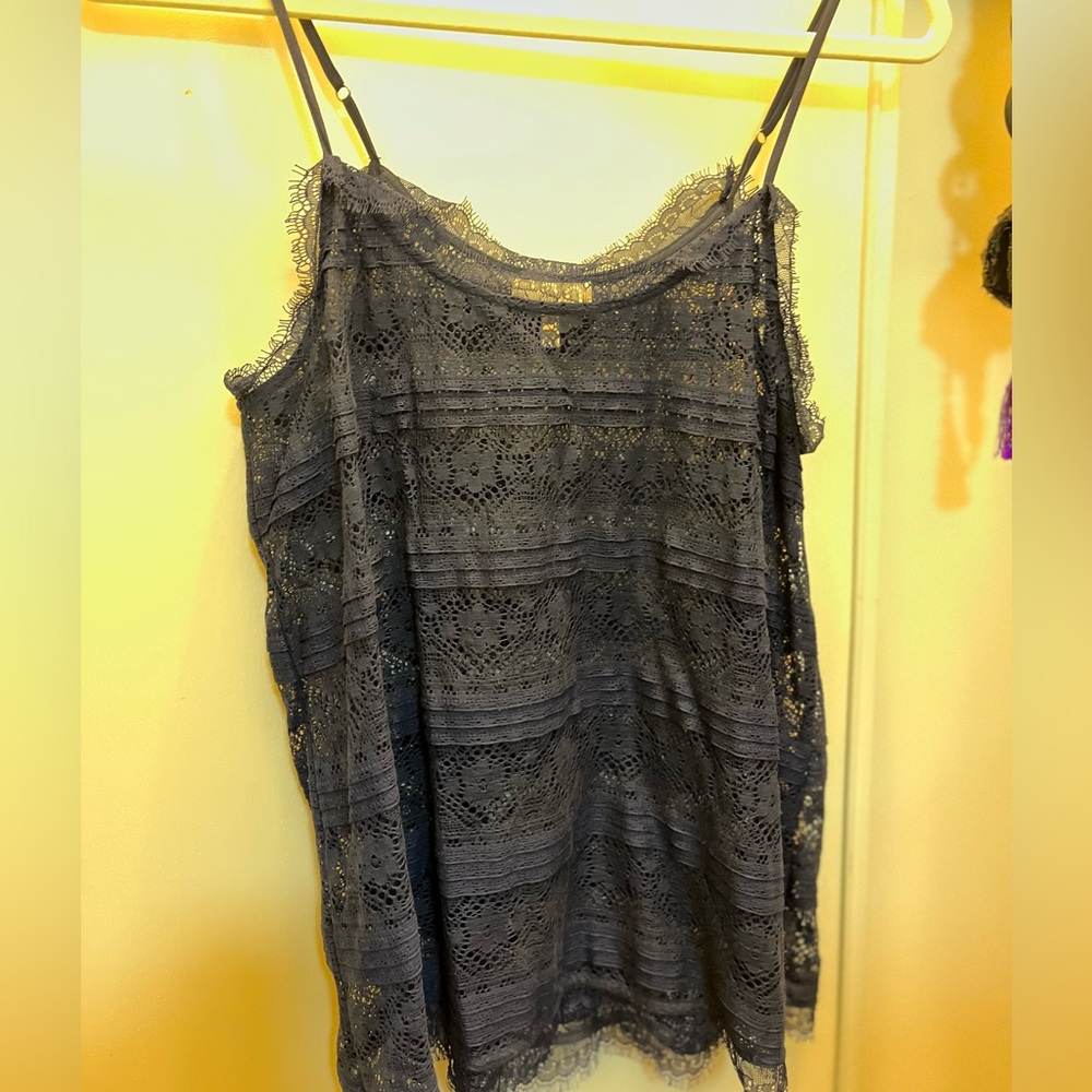 Joie lace camisole top in navy - unlined